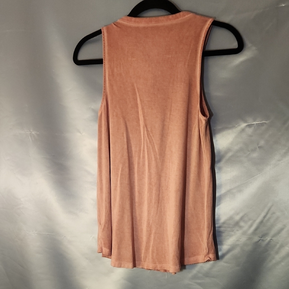 Soft & Sexy Aerie Lace-Up Tank Top - Washed Pink Sz Xs-S - Picture 4 of 5